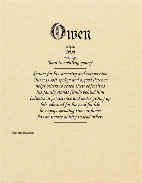 Owen Name Meaning: Origins and Significance.